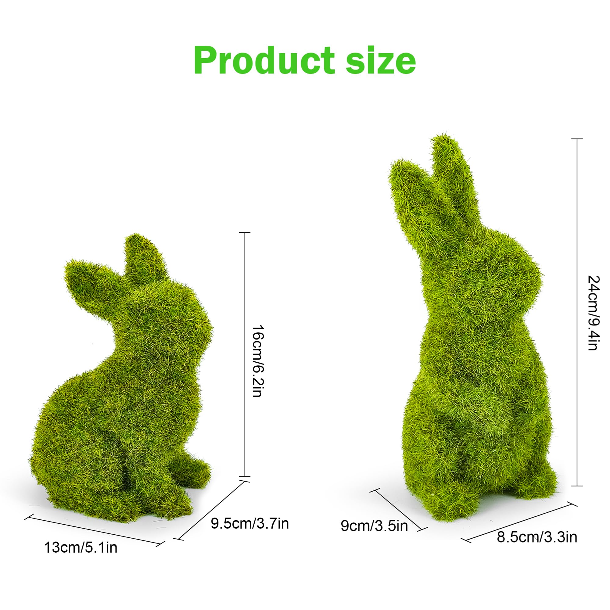 MicoSim moss bunny sitting small enhances desk decor with low maintenance charm.
