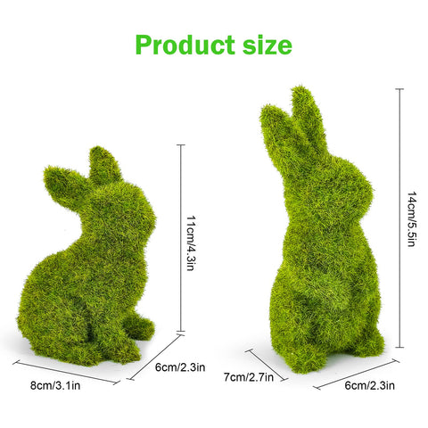 MicoSim moss bunny sitting small enhances desks and shelves with greenery.