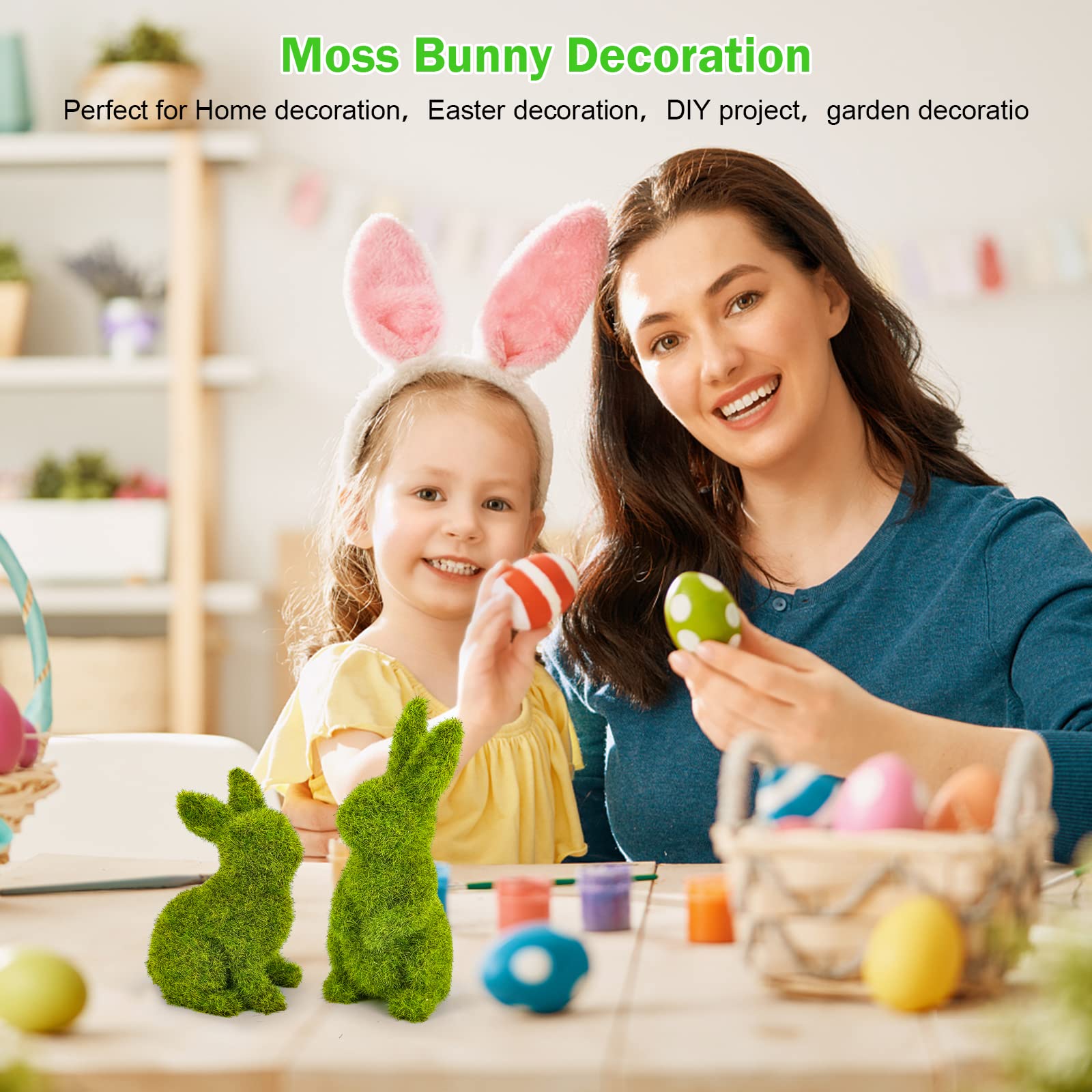 MicoSim moss bunny standing medium adds a garden-inspired focal point.
