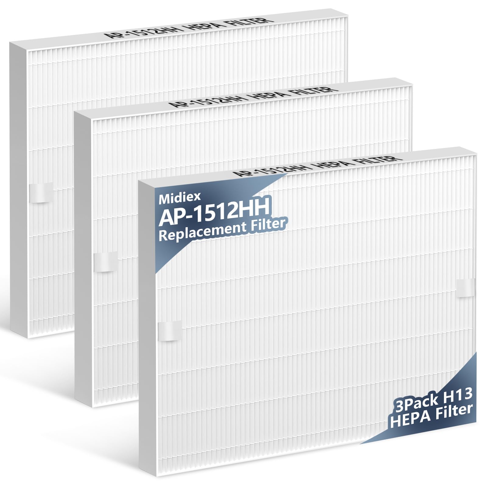 Midiex 3-pack AP-1512HH packaging shows value for home air purification