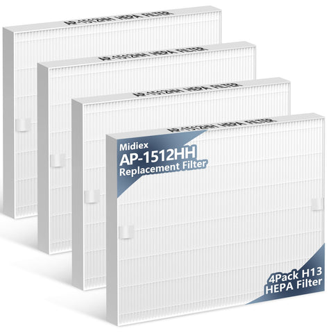 Midiex AP-1512HH four-pack box for quick, convenient filter replacements.