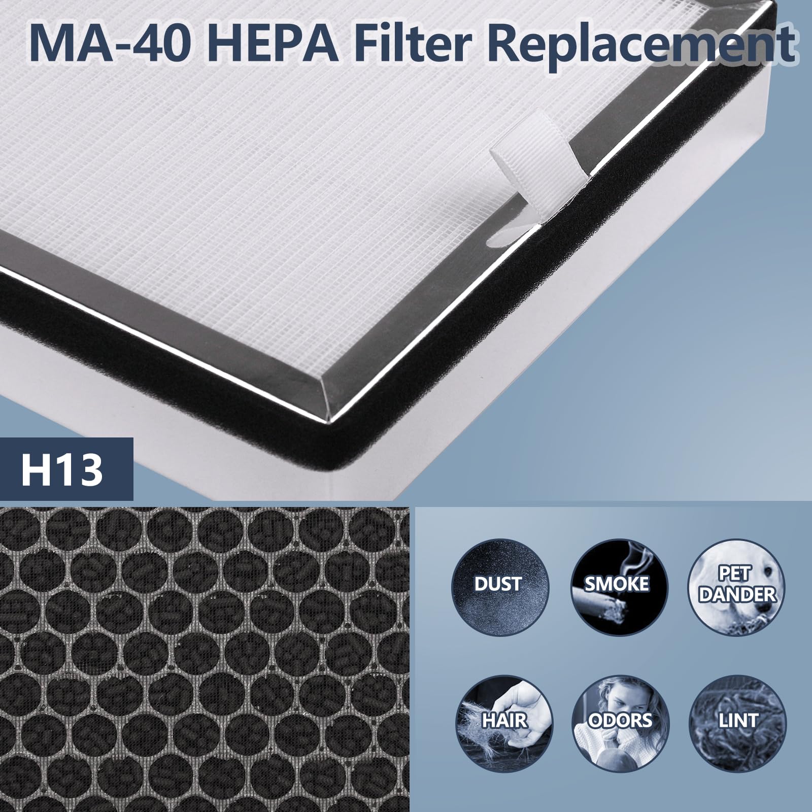 Midiex MA-40 replacement filter packaging box for unboxing