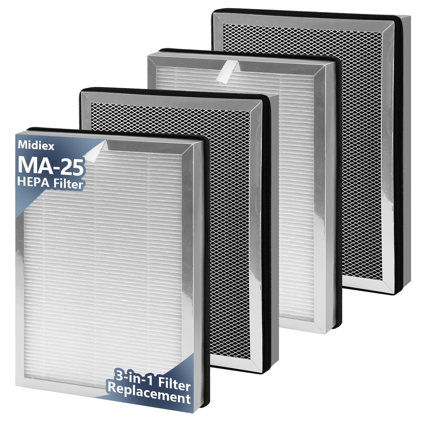 Midiex MA25 four-pack packaging ready for easy replacements.