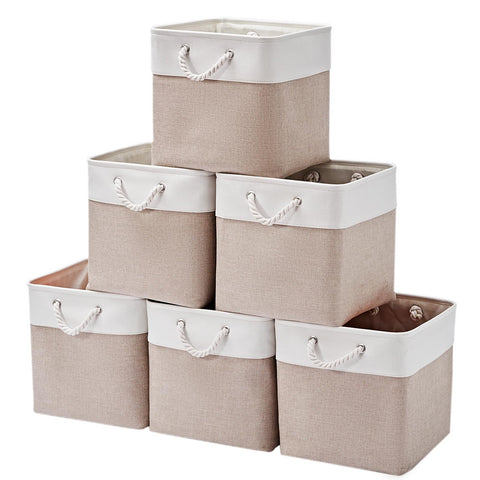 MidmmVick 12x12 cube storage bin folds flat for easy transport and space saving.