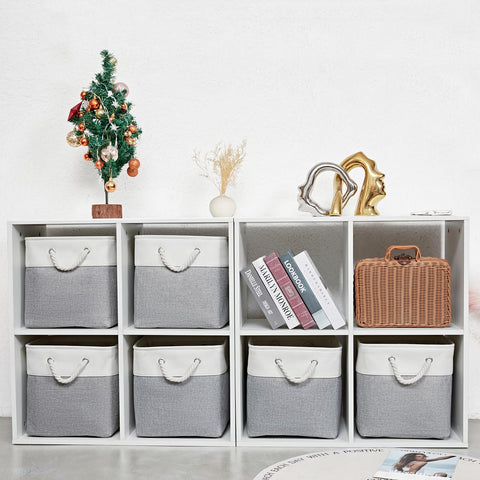MidmmVick six-pack collapsible fabric bins save space when not in use
