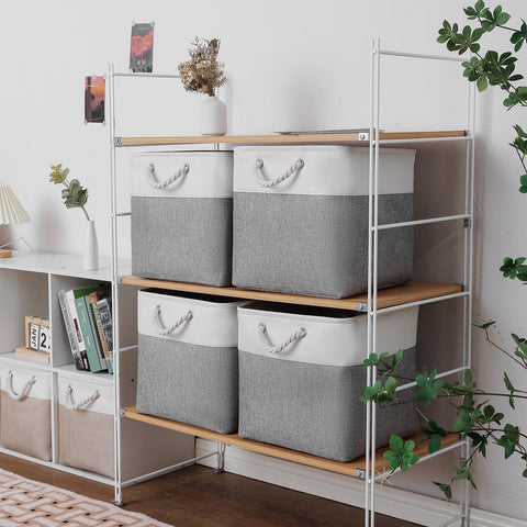 MidmmVick 13x13 foldable bin space-saving on closet shelves