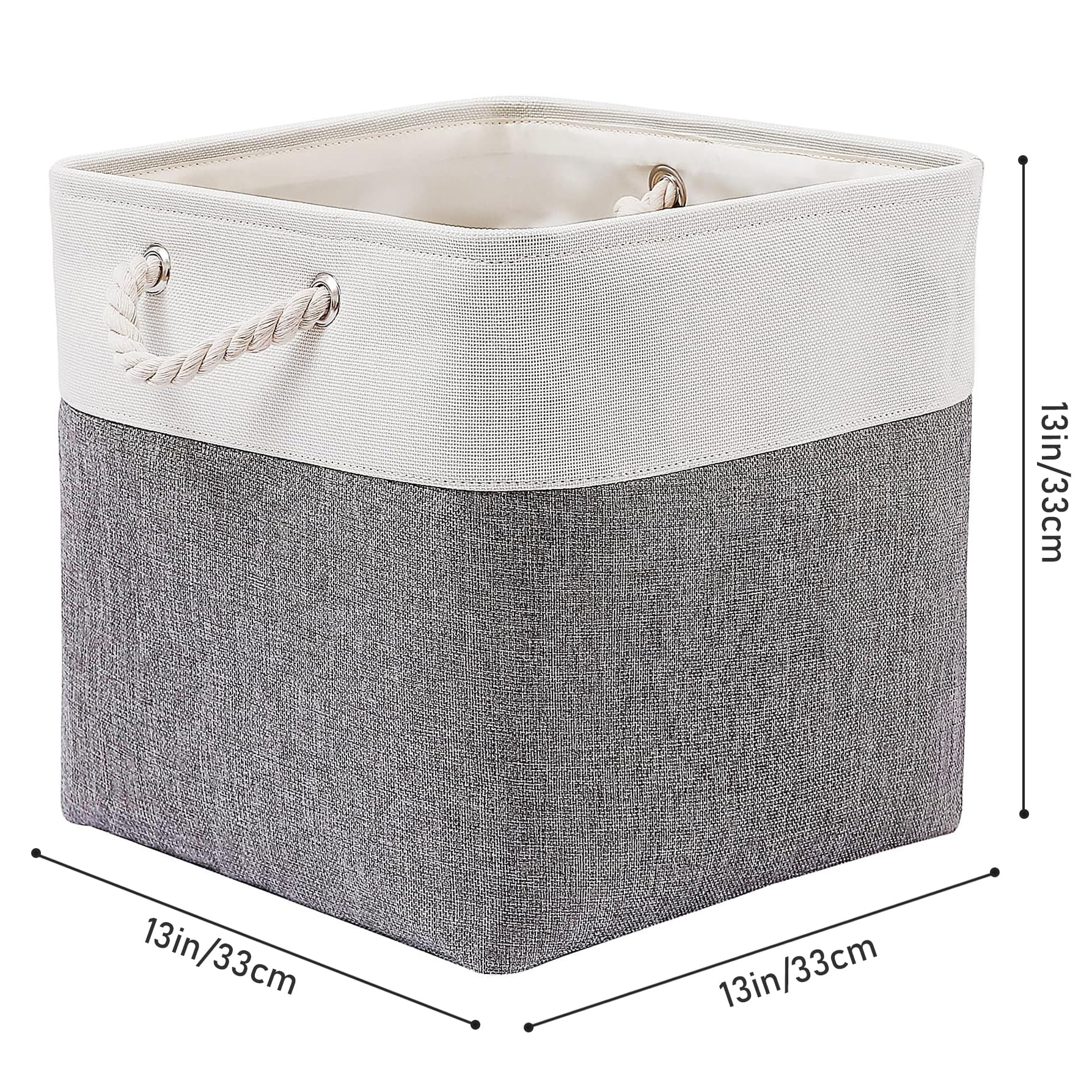 MidmmVick linen and EVA bin supports heavier items without sag