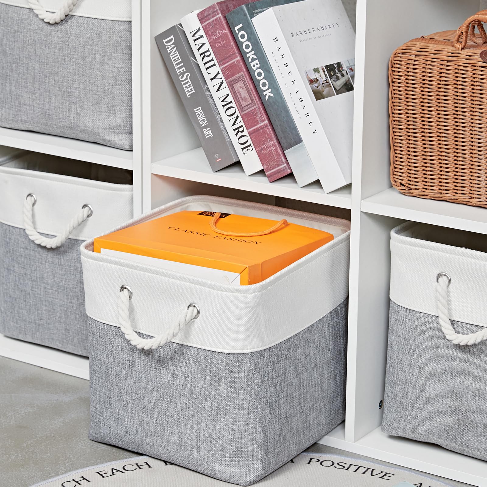 MidmmVick linen storage bin offers durable, easy-clean organization for everyday items