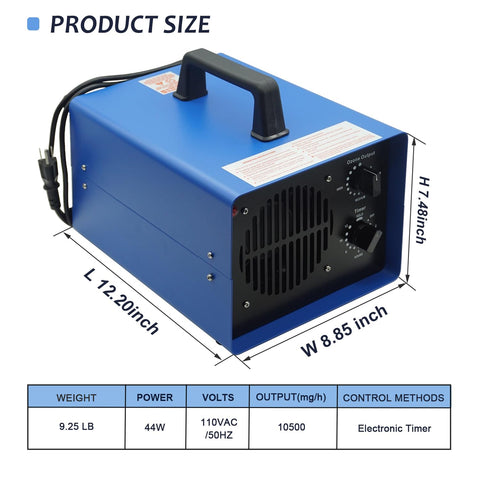 MIDOIMEY 0zone Generator control panel enables precise settings for customizable operation.