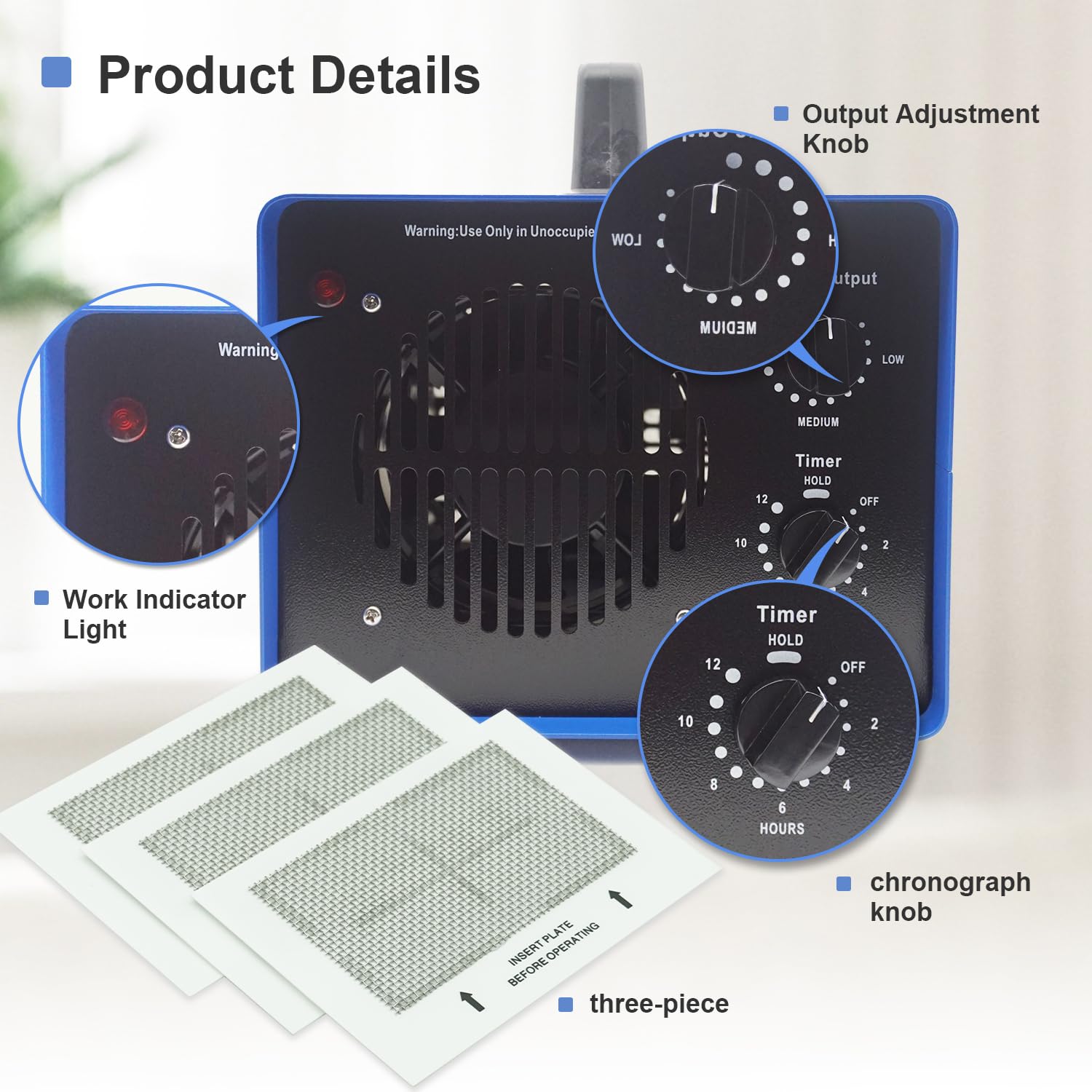 MIDOIMEY 0zone Generator placed in a large space delivers broad air circulation.