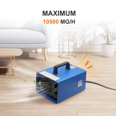 MIDOIMEY 0zone Generator portable handle facilitates effortless relocation across spaces.