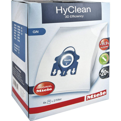Miele AirClean 3D efficiency bag pack close-up showing tight seal for improved filtration.