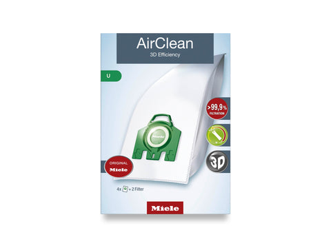 Miele Original AirClean 3D dust bags four-pack for easy replacement and filtration