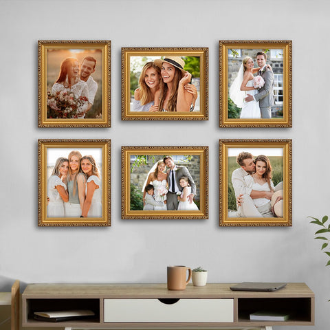 Six-frame bundle offers versatile display options on shelves or mantels