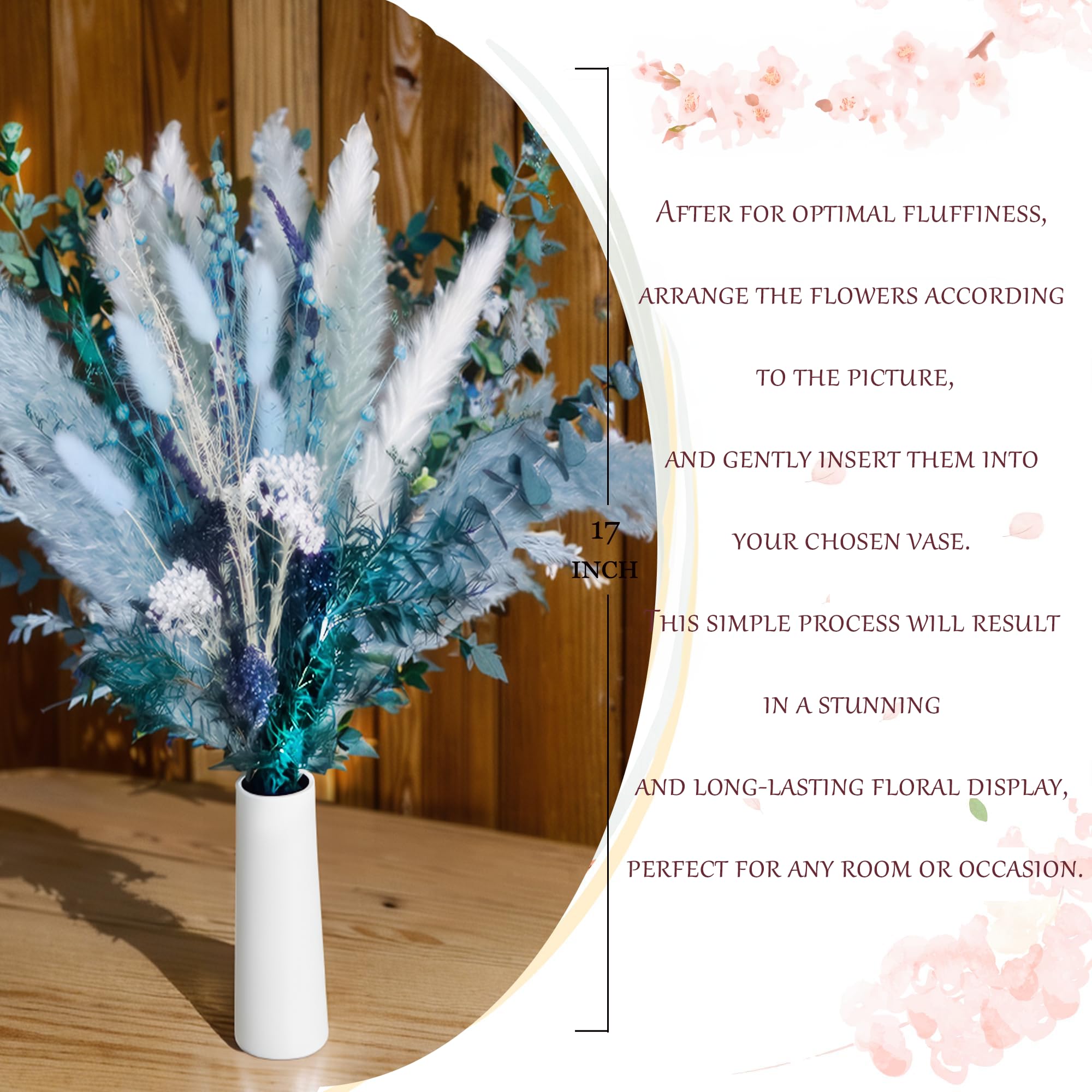 Mifgra blue pampas decor as a thoughtful gift for weddings or parties