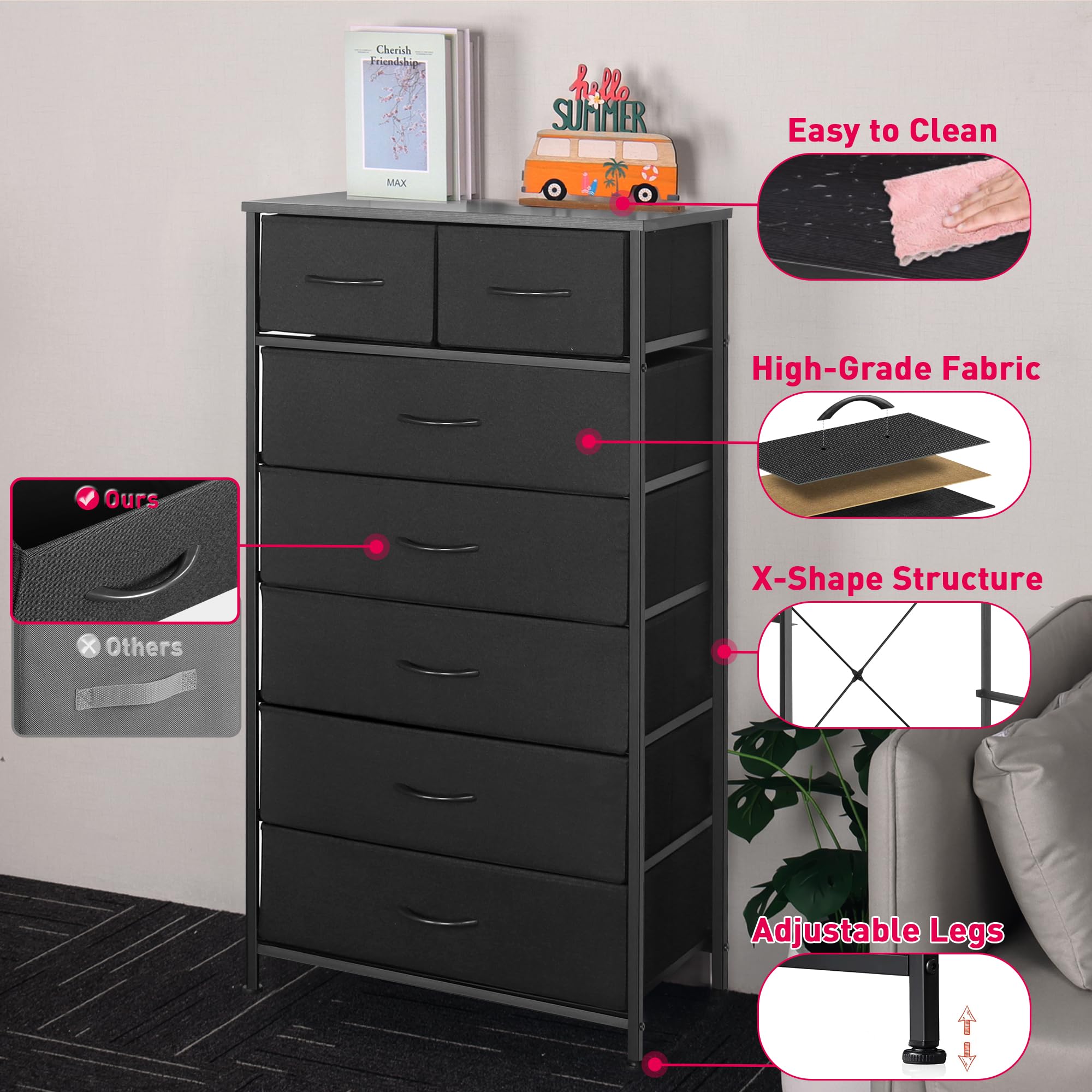 Mifuro tall dresser assembly includes all tools for quick setup