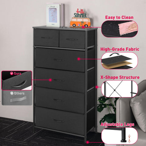 Mifuro tall dresser fits bedrooms, closets, entryways and more