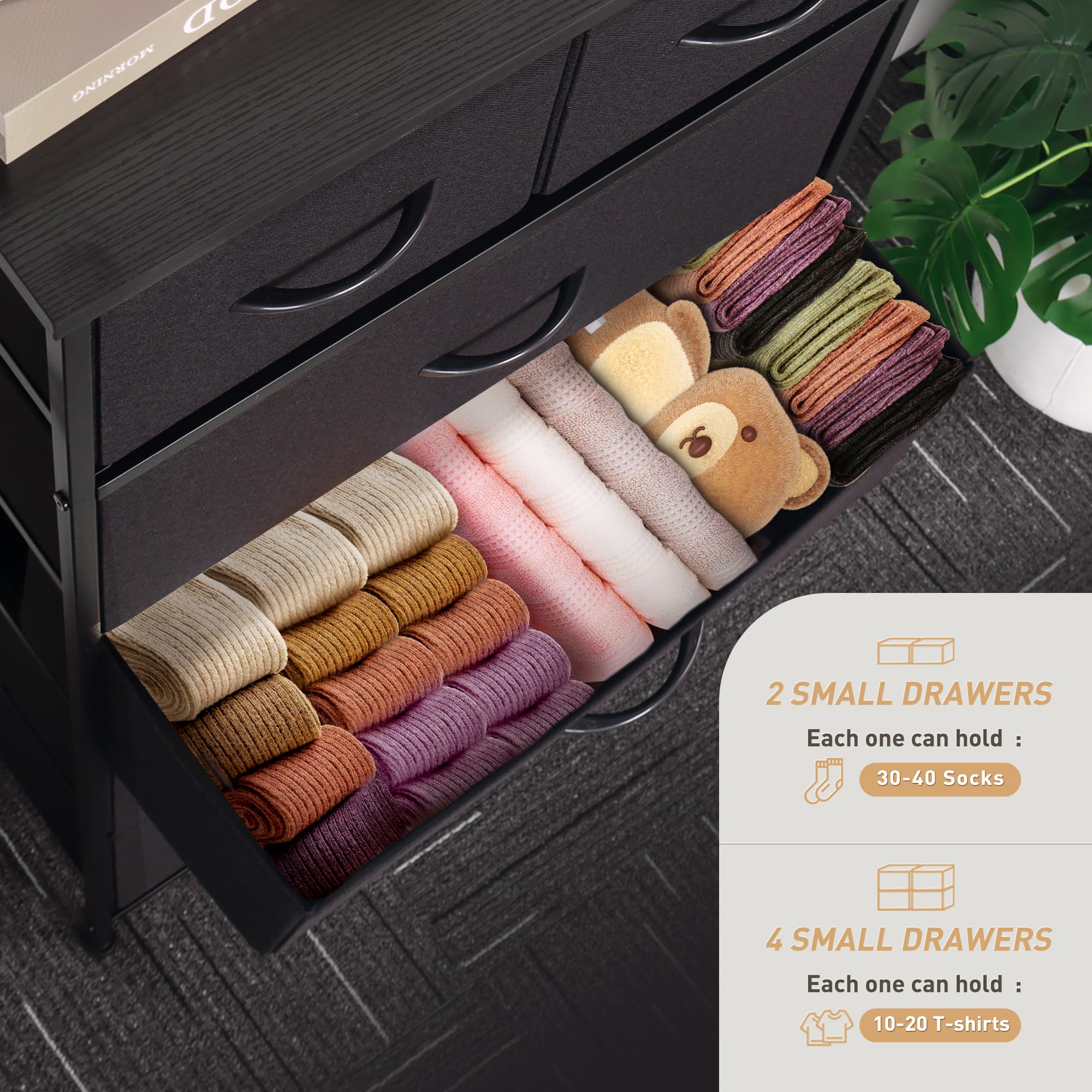 Mifuro tall dresser small drawers for socks and accessories