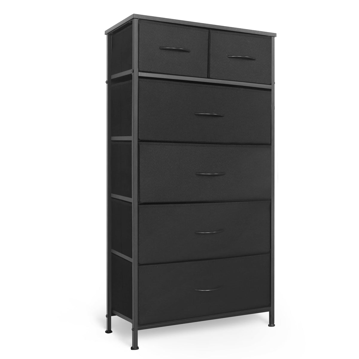 Mifuro tall dresser with steel frame and wood top for durable bedroom storage