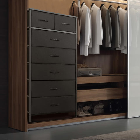 Mifuro tall dresser steel frame with X-lacing for added stability