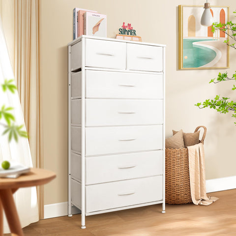 Mifuro vertical storage with large drawers for pants and tees.