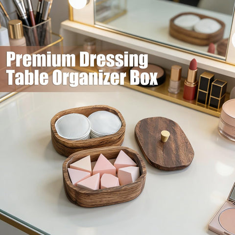 MIGAKU HOME Acacia wood floss-picks storage keeps essentials neat.
