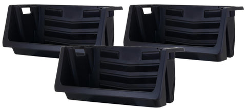Mighty Tuff heavy-duty nesting stack bins three-pack for bulk storage