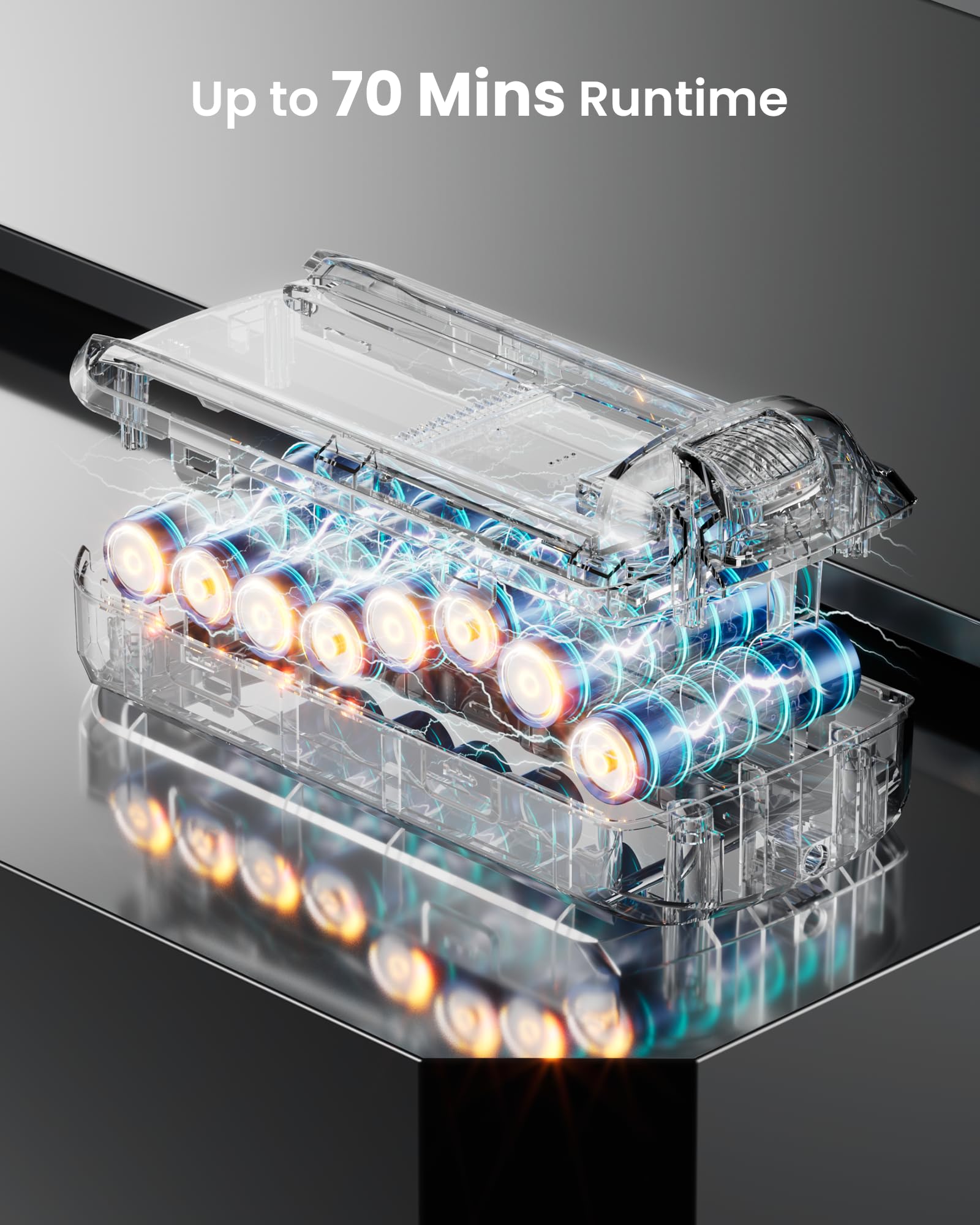 Migusky vacuum delivers up to 70 minutes of uninterrupted cleaning