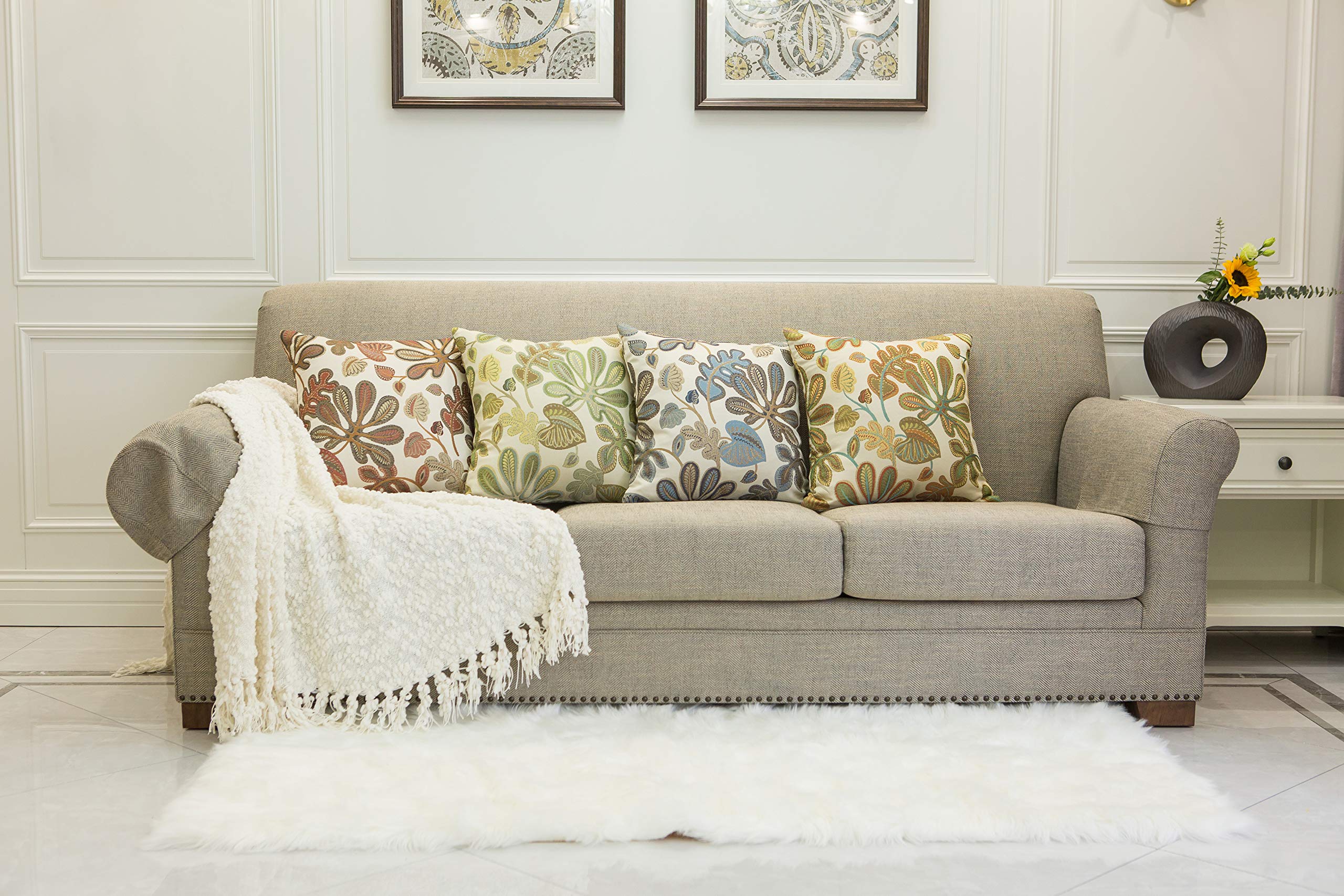 Mika Home double-sided jacquard pillow cover front and back styling