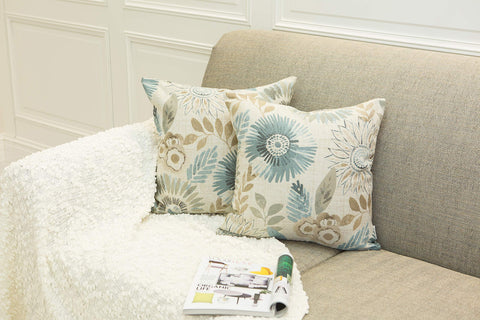 Mika Home jacquard fabric with sunflower detail offers durable, premium feel