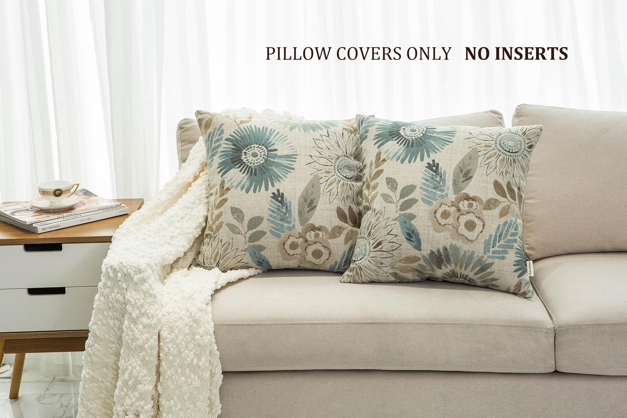 Mika Home two-pack pillow covers ideal for quick living room or bedroom updates