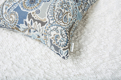 Mika Home pillow cover enhances living room decor with chic styling