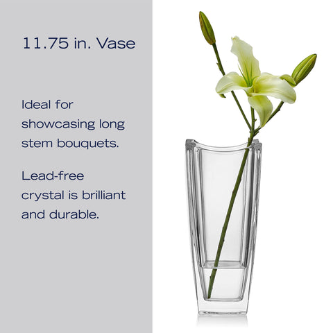 Mikasa Baron crystal vase suits dried or silk arrangements for lasting decor.