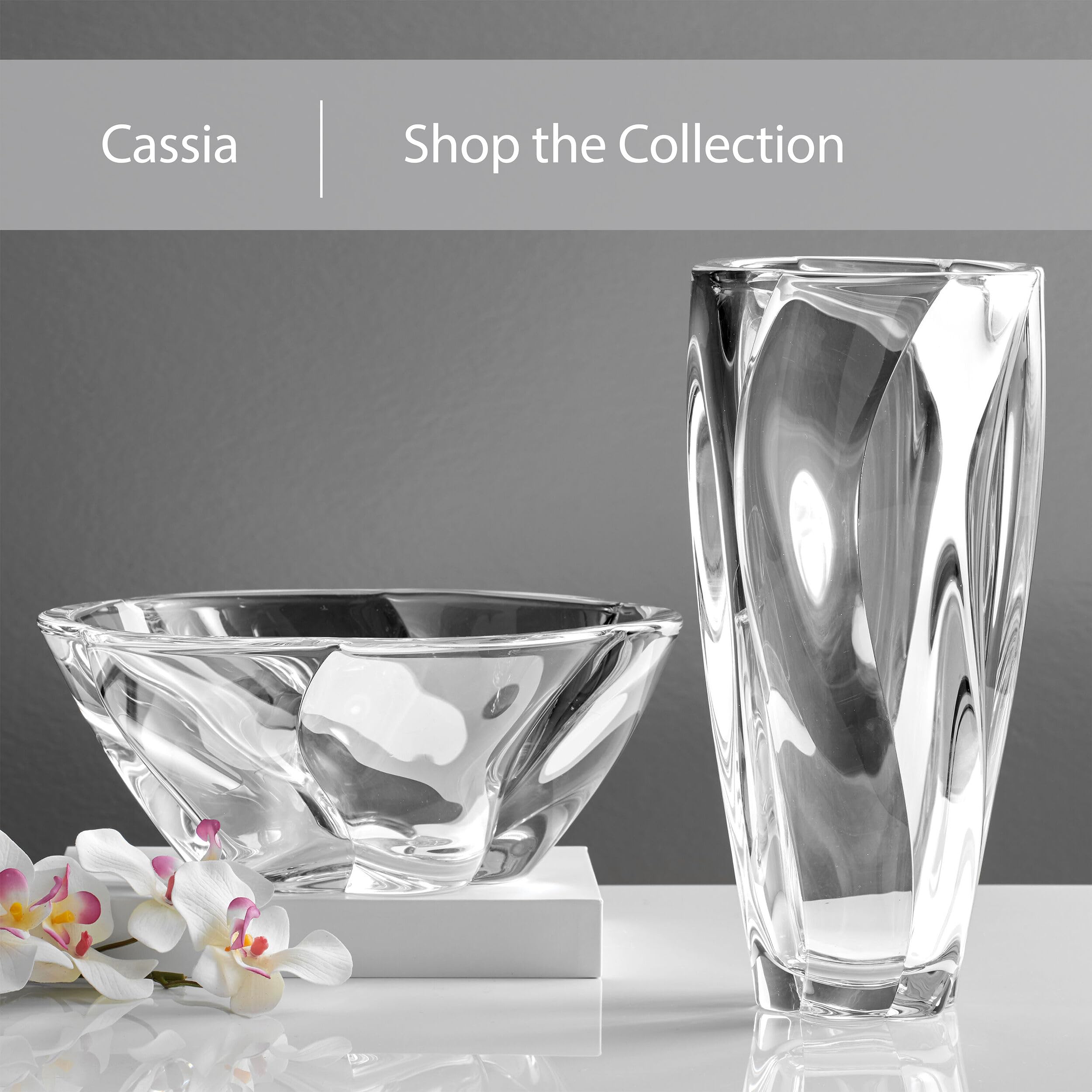Mikasa Cassia crystal vase is dishwasher safe for easy cleaning.