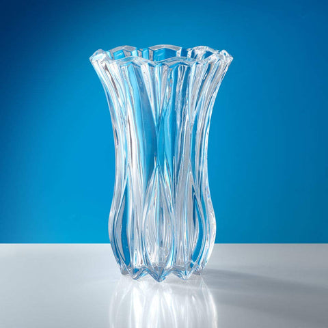 Mikasa Celebrations Blossom crystal vase highlights fresh blooms with refined clarity