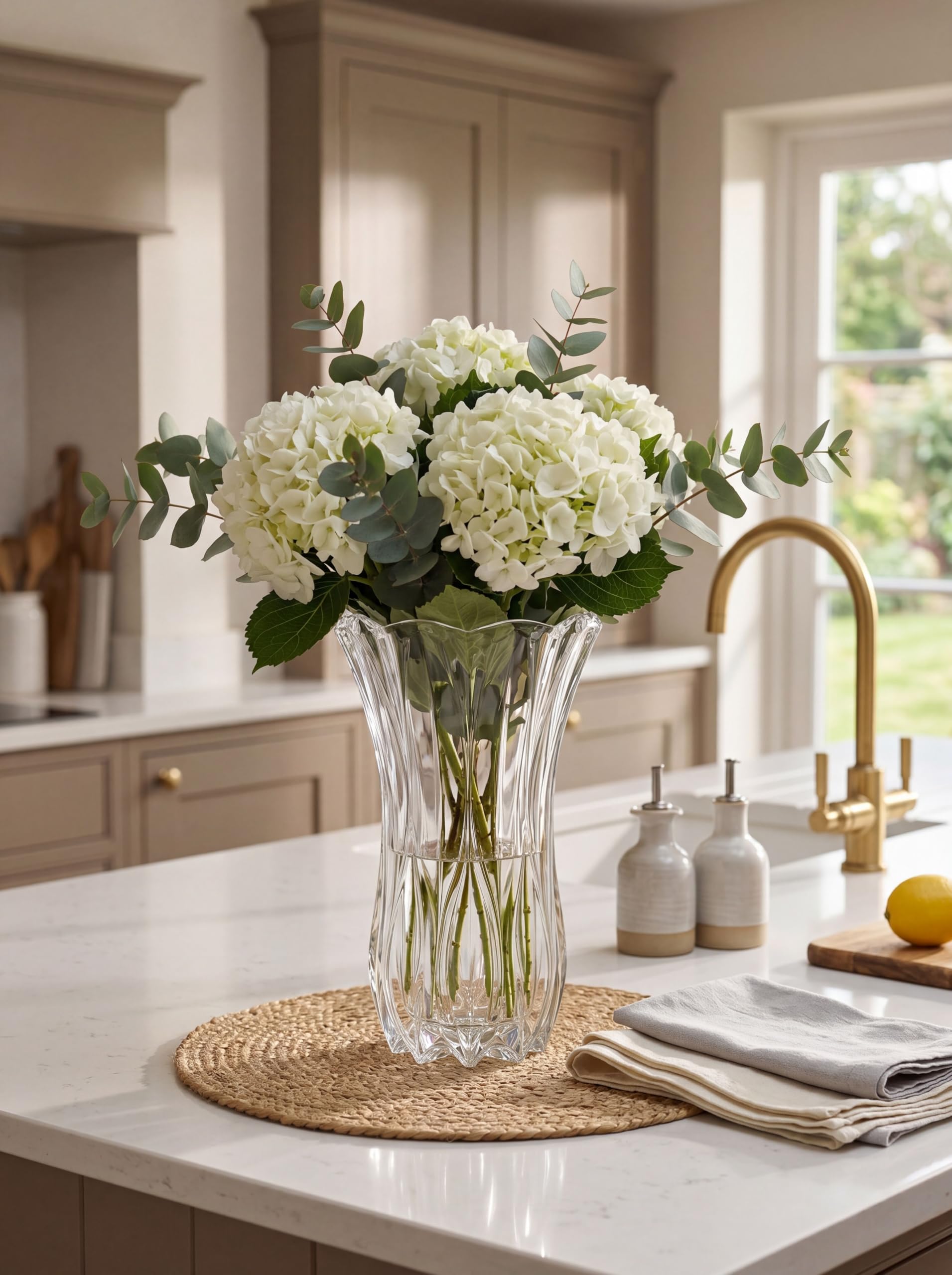 Mikasa Celebrations Blossom vase shown as a floral display on a dining table