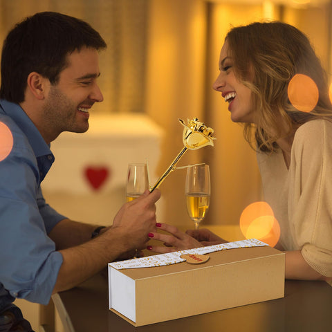 Mikasol gift box with rose ready to gift and display