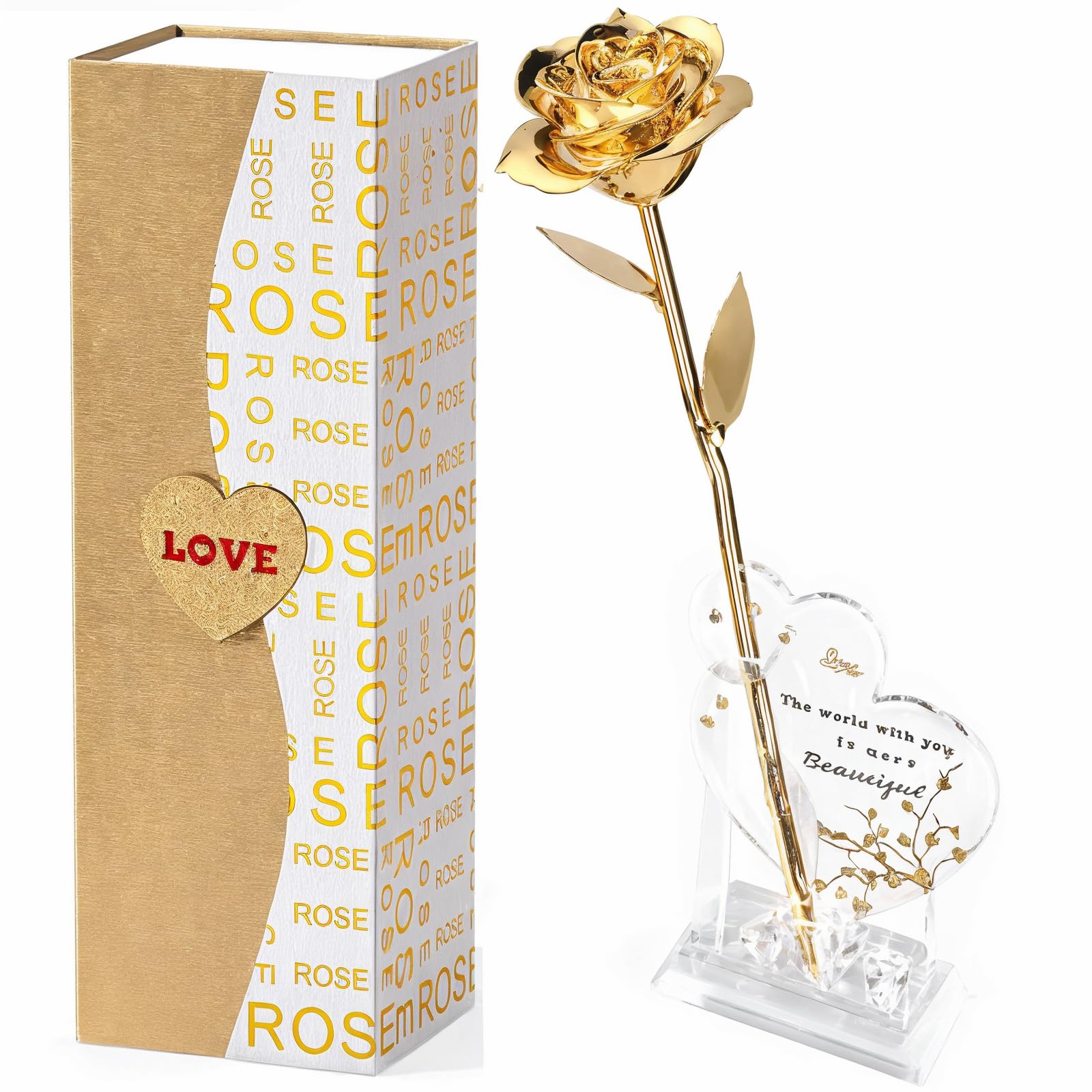Mikasol gold-dipped rose closeup showing durable keepsake for gifting