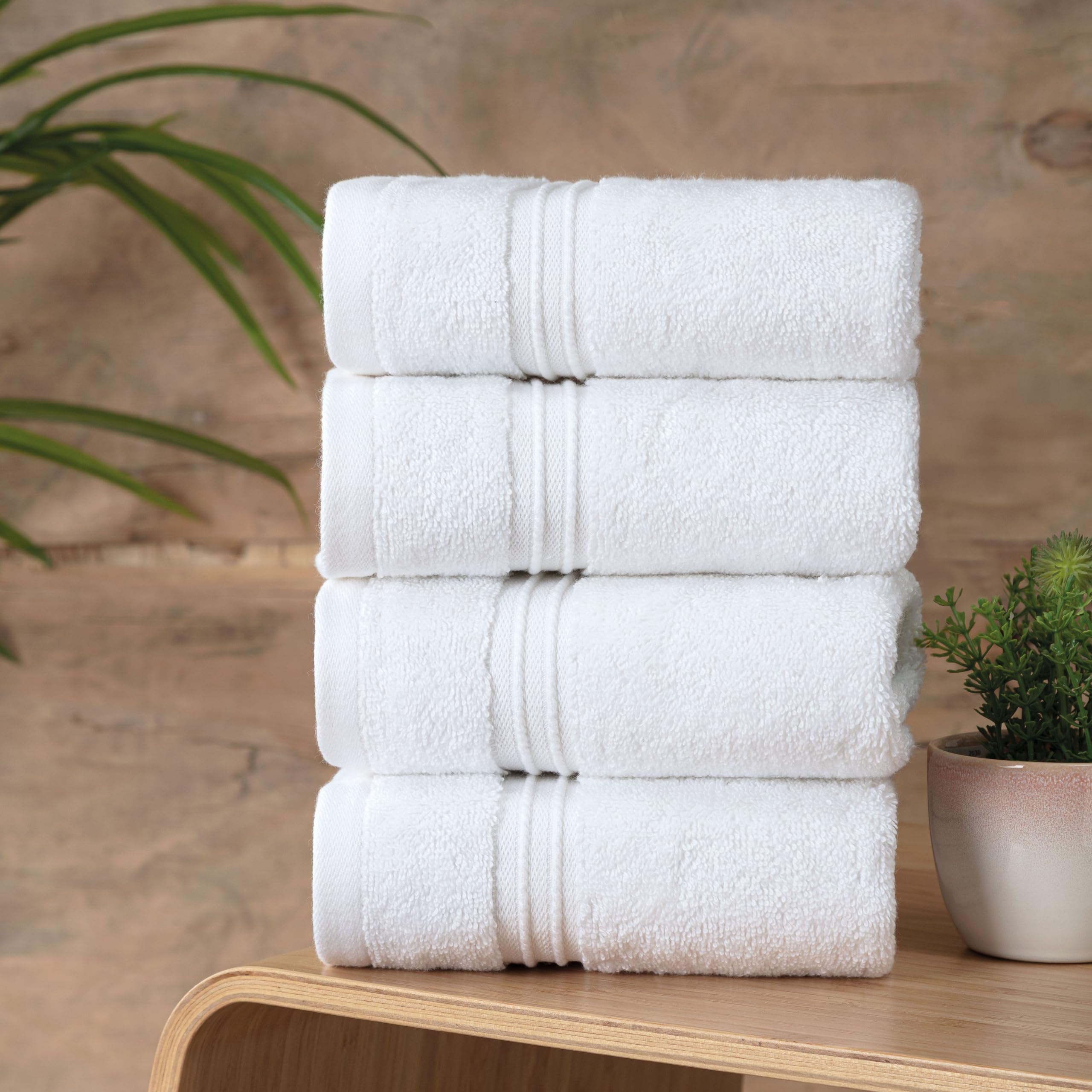 Guest bathroom setup with Milara wash cloths, premium quality