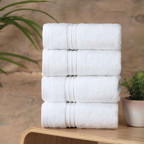Guest bathroom setup with Milara wash cloths, premium quality