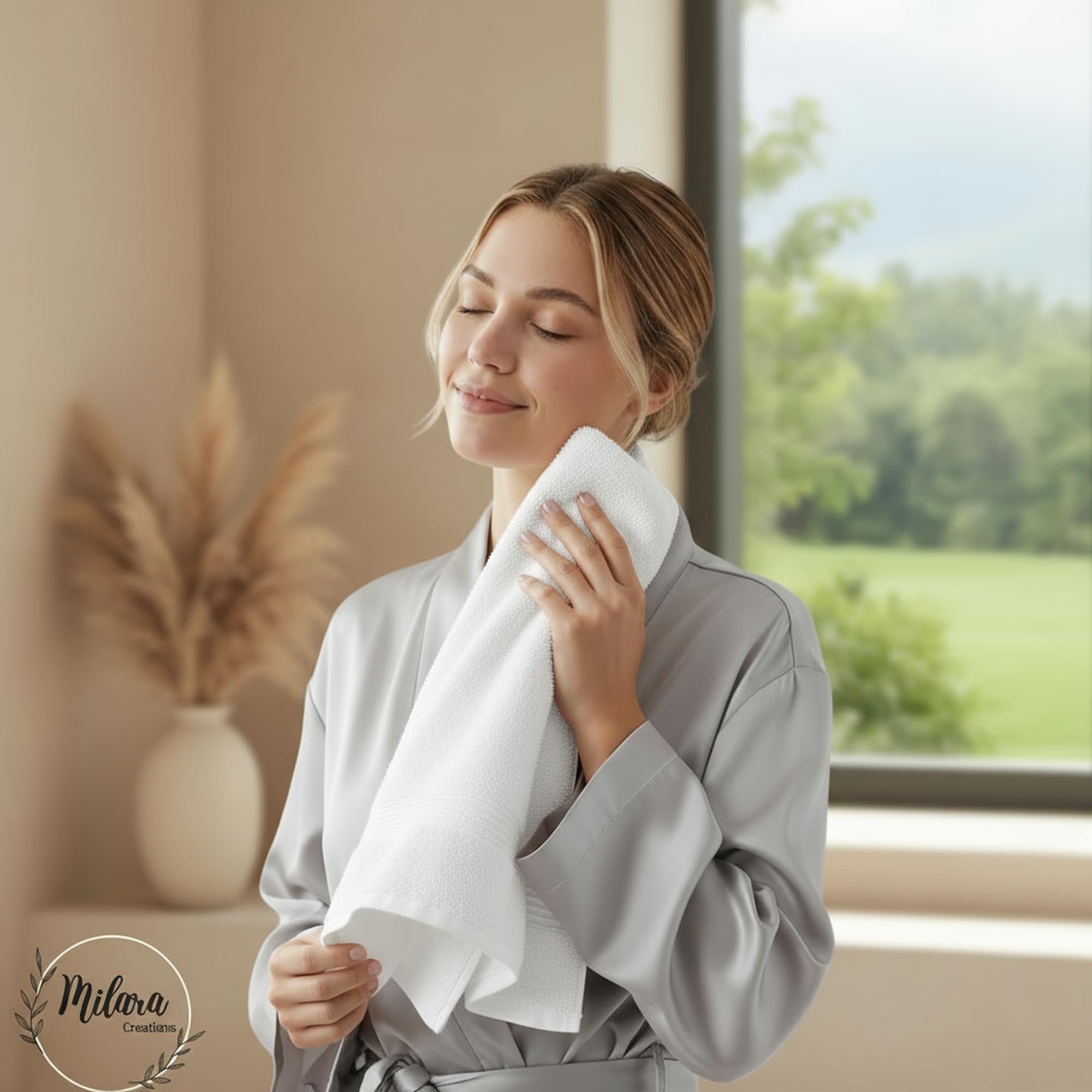 Milara 16x30 inch hand towels offering generous drying space