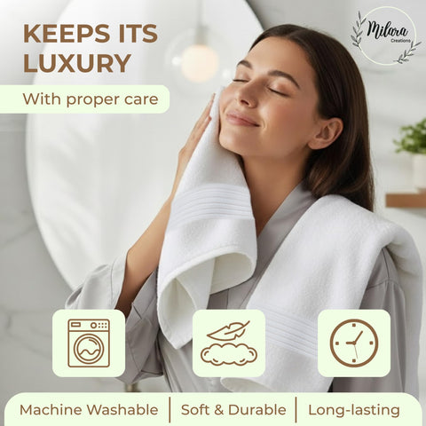 Milara towels with soft velvety texture for everyday pampering