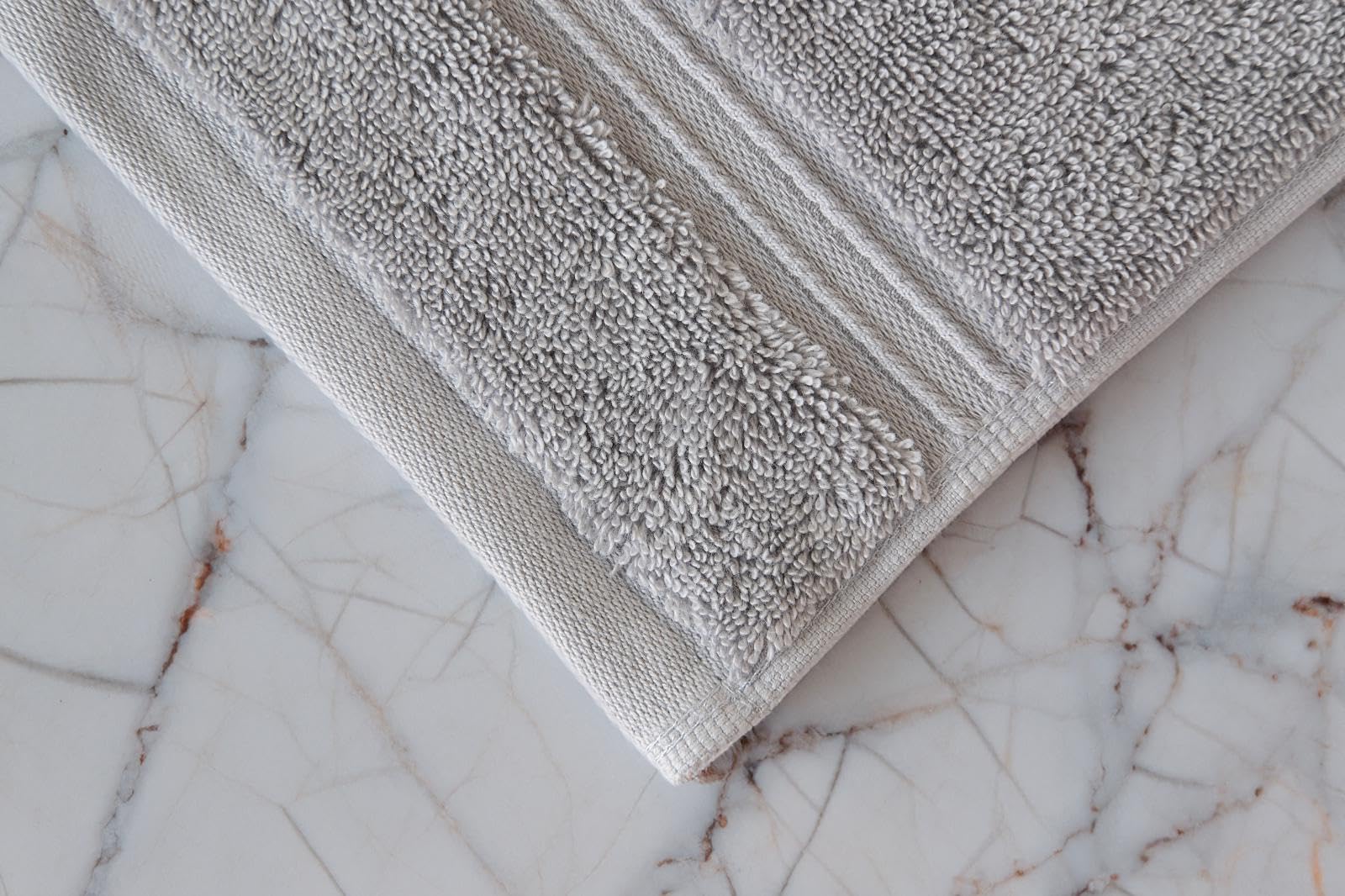 Milara Turkish combed cotton wash cloths with double stitched edges for durability.