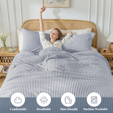 MILDLY duvet cover with double hidden zip closure for seamless use.