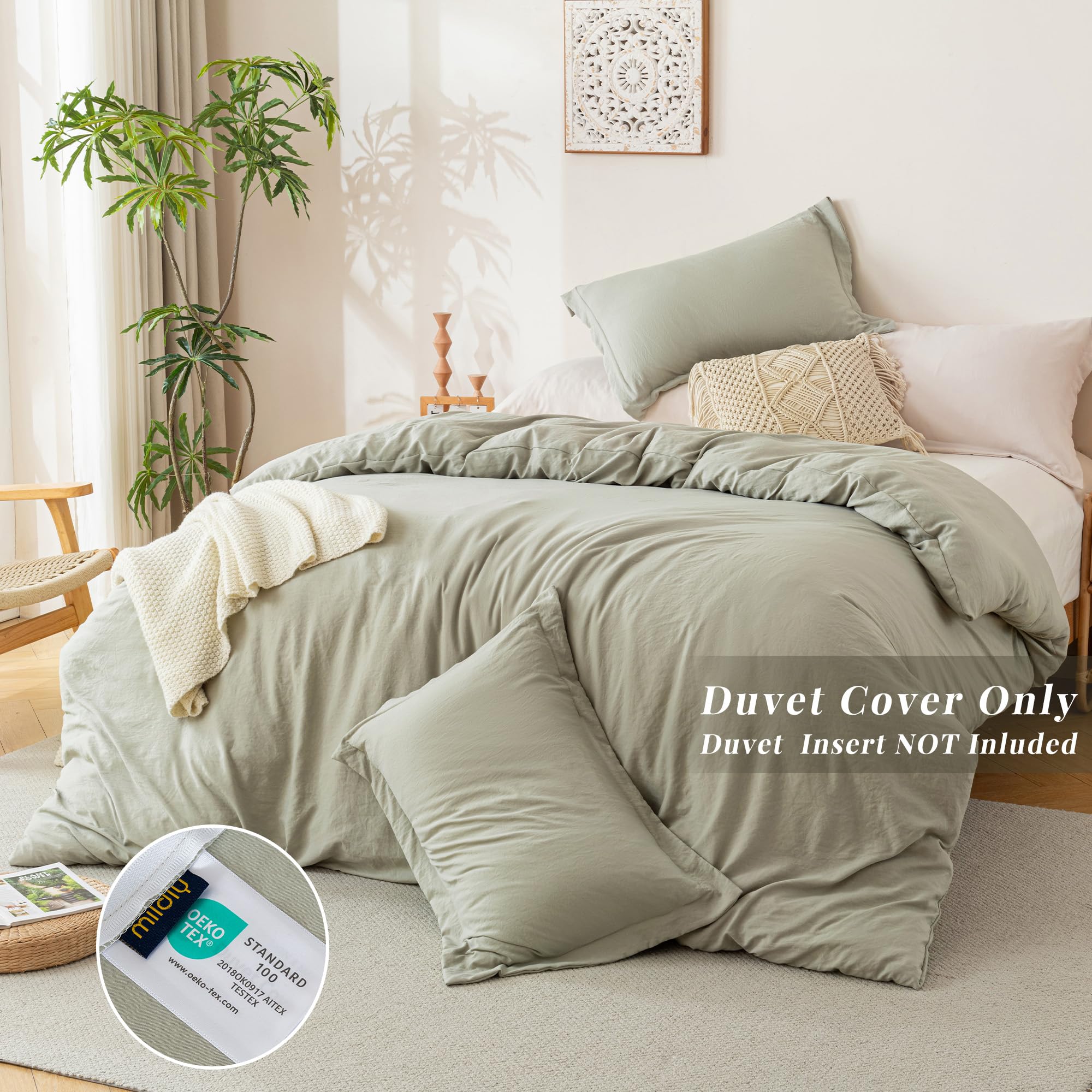MILDLY October Mist Sage color adds subtle elegance to any bedroom.