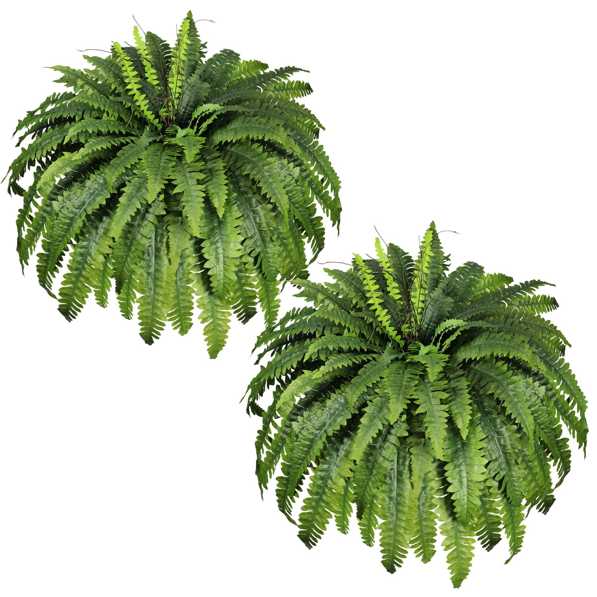 MILHAO FOREST artificial ferns, 51-inch pack, lush indoor/outdoor decor.
