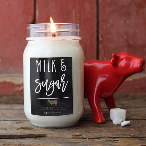 Milkhouse Milk & Sugar label detail signals quality ingredients and USA craftsmanship.