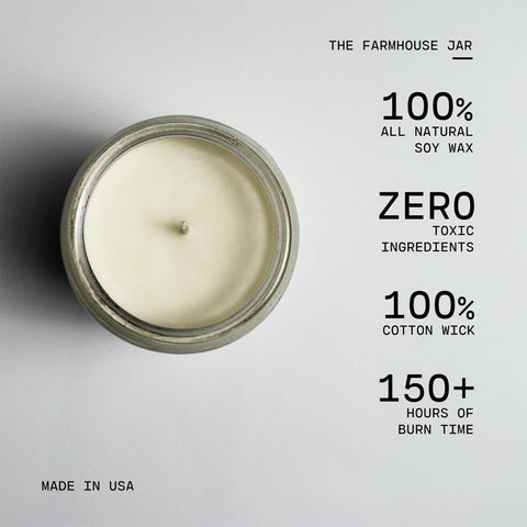 Milkhouse Milk & Sugar lid on jar emphasizes sturdy farmhouse design.