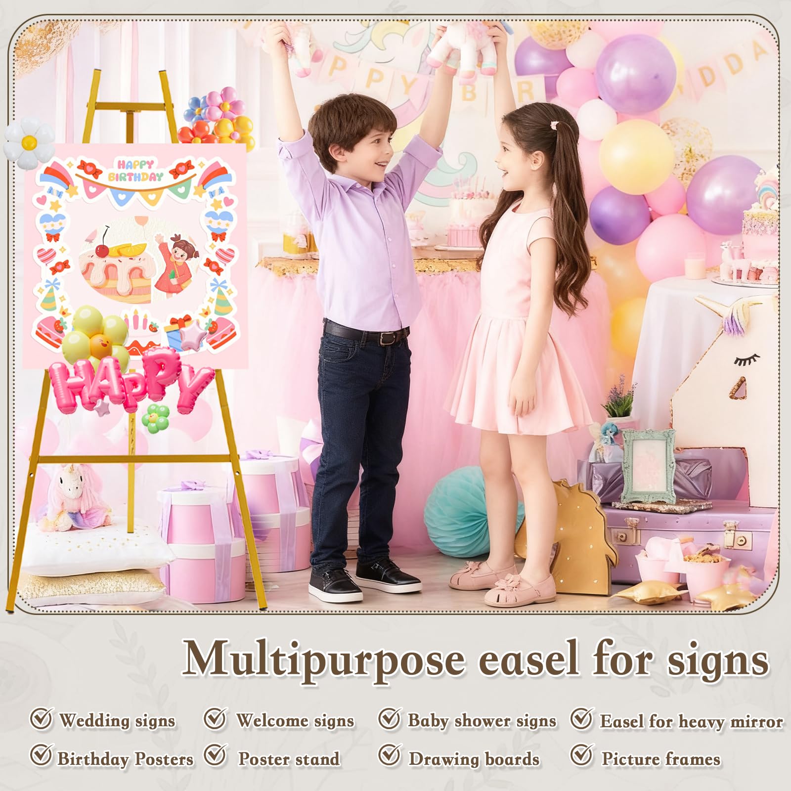 Milostelom easel folded flat for easy transport and storage