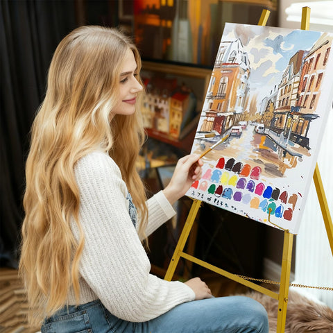 Milostelom versatile display easel used for menus, mirrors, and art